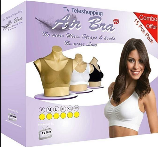 Women's Multicolor Air Bra Pack Of 3 Free Size